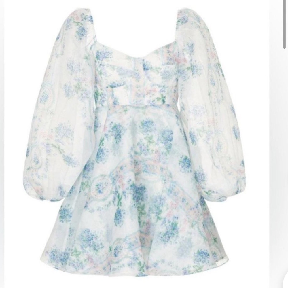 Selkie Blue & Pink Floral Organza Princess Dress Size XL